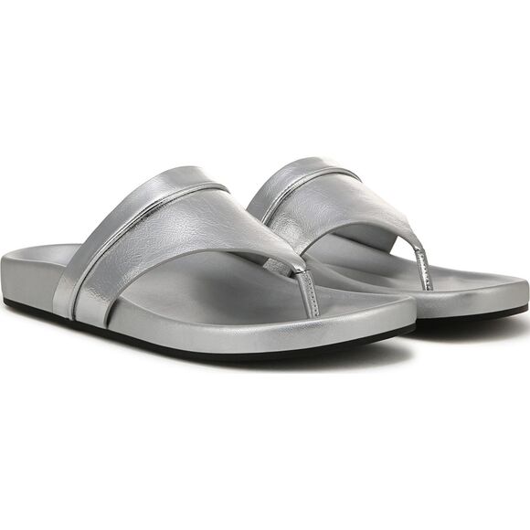 Franco Sarto Brooks Silver Sandal Size 8 New In Box NWT - Picture 1 of 11
